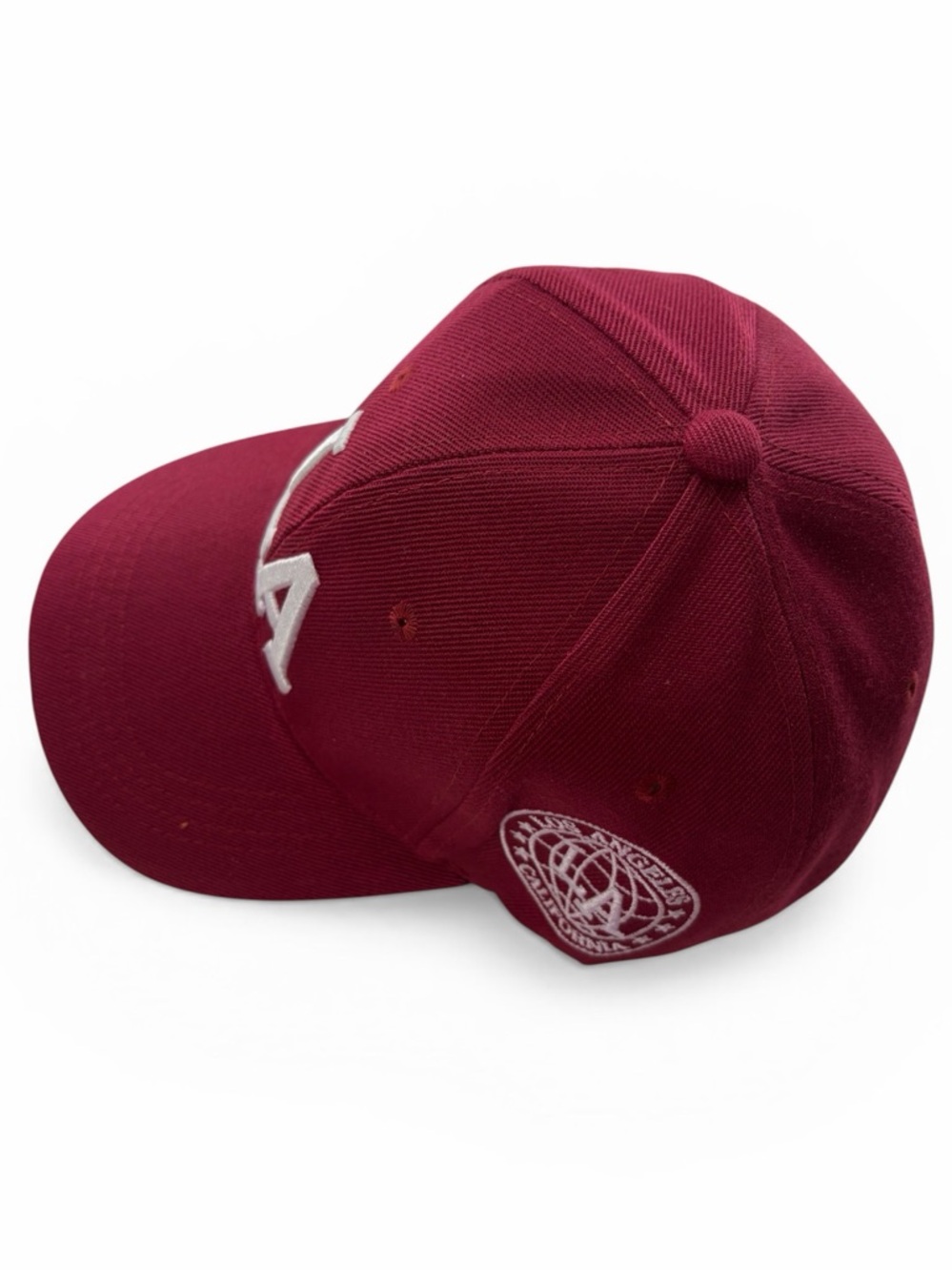 Maroon LA Embroidered Baseball Cap,OS,Unisex, - Picture 2 of 7